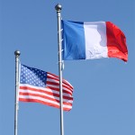 flag francji-flaga usa